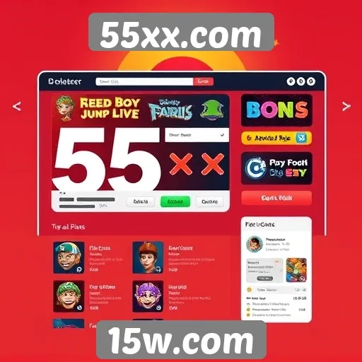 Análise da interface do usuário do 55xx.com